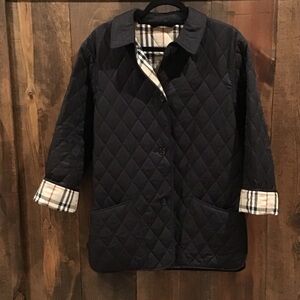 SOLD!!! Burberry classic Nova plaid lined quilted ladies lightweight jacket.
